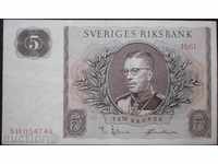 colectare bancnote Suedia 5 coroane 1961 RR rare