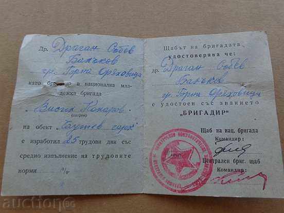 Auction Brigade badge with card, embroidery sign, medal, distinction Auction Brigade badge with card, embroidery sign, medal, distinction