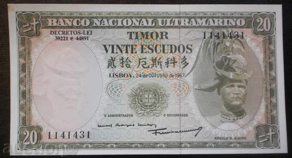 Colectia Bancnota Timop 20 Eckudo 1967 UNC R rare