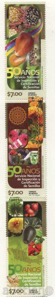 Чисти марки Флора, Семена, Цветя, Плодове 2011  от Мексико