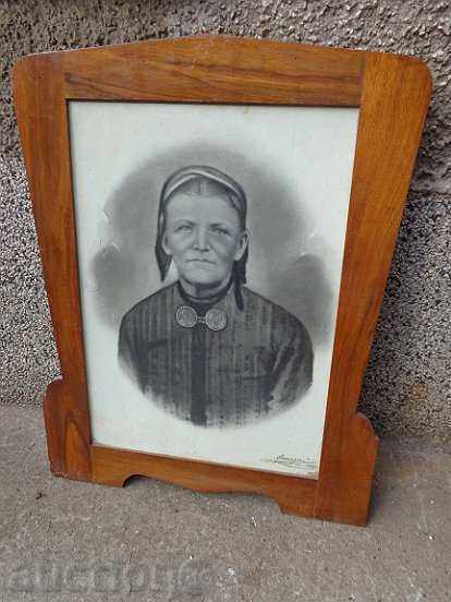 Παλιό πορτρέτο, φωτογραφία σε κορνίζα, πίνακας, φωτογραφία, φωτο