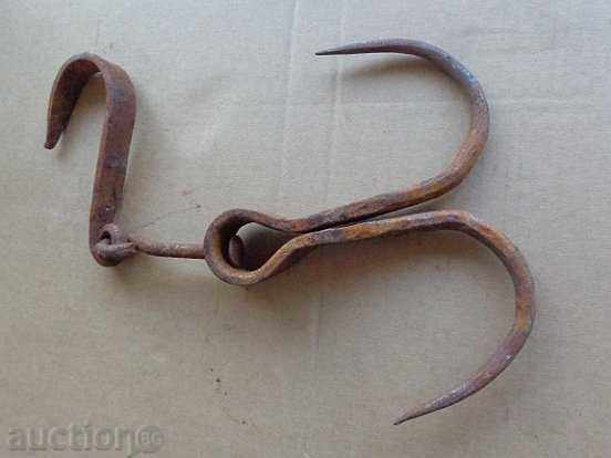 An old forged hook for scraping, a crown - 6 An old forged hook for scraping, a crown - 6