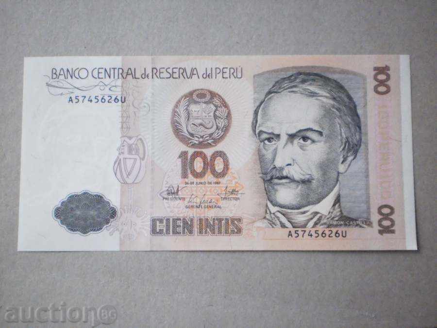 100 Inti PERU -1987 cu preț € 1.53 | 2.99 BGN 100 Inti PERU -1987 cu preț € 1.53 | 2.99 BGN
