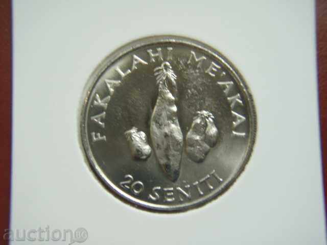 20 Seniti 2002 Tonga - Unc