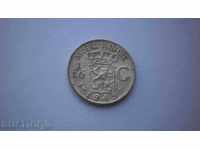 Индия-Холандска Сребърен 1/10 Гулден 1945 UNC Рядка Монета