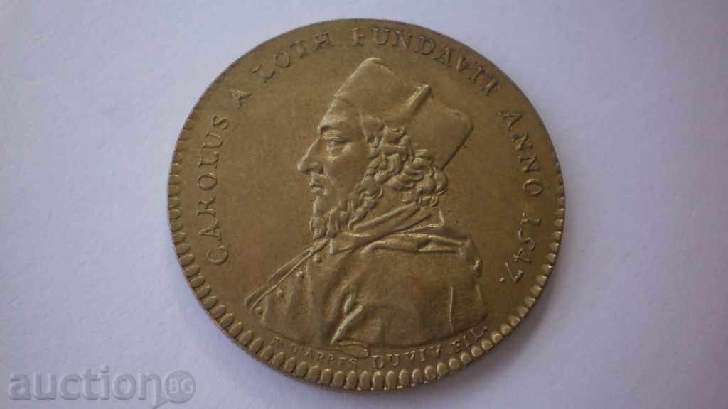 France Copper Coin Louis XV 1756 UNC