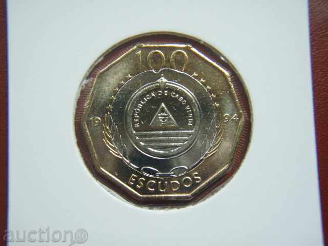 100 Escudos 1994 Cabo Verde (flowers)- Unc