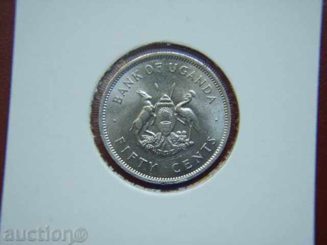 50 Cents 1966 Uganda (Uganda) - Unc with price 5.89 BGN | € 3.01 50 Cents 1966 Uganda (Uganda) - Unc with price 5.89 BGN | € 3.01