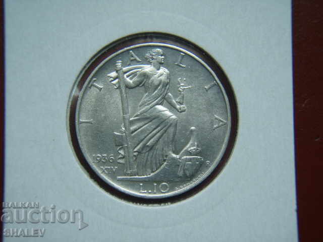 Delivery of 10 Lire 1936 Italy - XF/AU