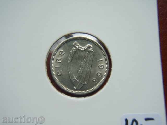 3 Pence 1968 Ireland - Unc with price 4.89 BGN | € 2.50 3 Pence 1968 Ireland - Unc with price 4.89 BGN | € 2.50