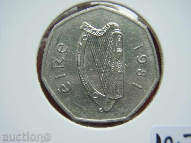 50 Pence 1981 Ireland (Ireland) - AU with price 4.79 BGN | € 2.45