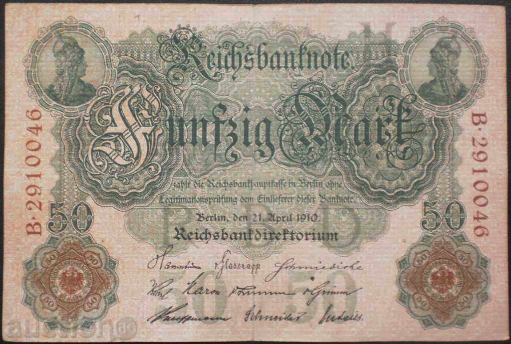 Germania 50 bill Brands 1910 RRR rare