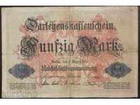 Germania 50 bill Brands 1914 RRR rare