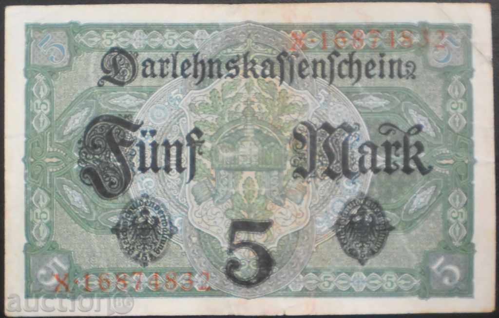 Germania 5 bill Brands 1917 R rare cu preț € 5.11 | 9.99 BGN