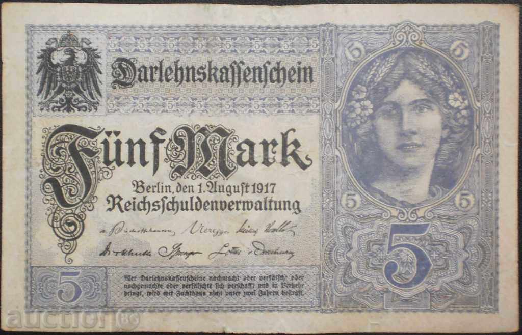 Germania 5 bill Brands 1917 R rare