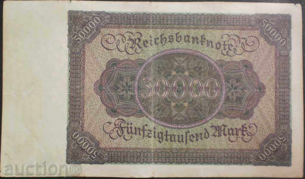 Bancnota Germania 50 000 Brands 1922 R rare cu preț € 6.14 | 12.01 BGN