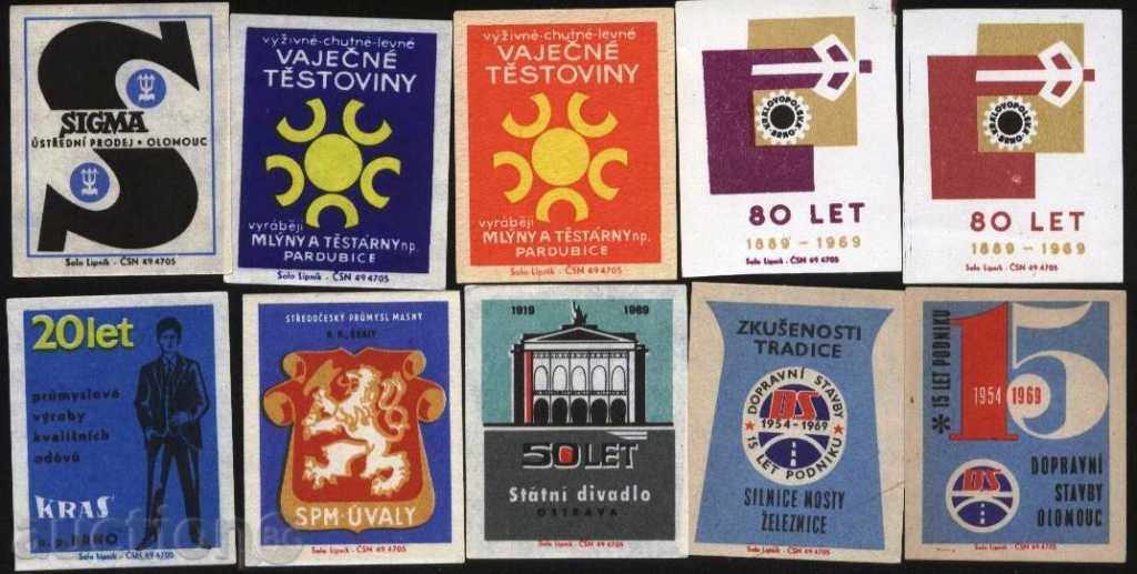 10 match tags from the Czechoslovak Lot 1116