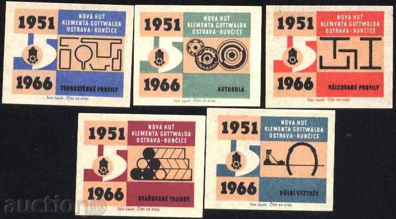 5 match labels 1966 from Czechoslovak Lot 1111