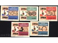 5 etichete matchbox din 1966 Cehoslovacia Lot 1111