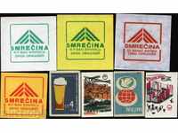 8 etichete Matchbox din Cehoslovacia și Bulgaria Lot 1394