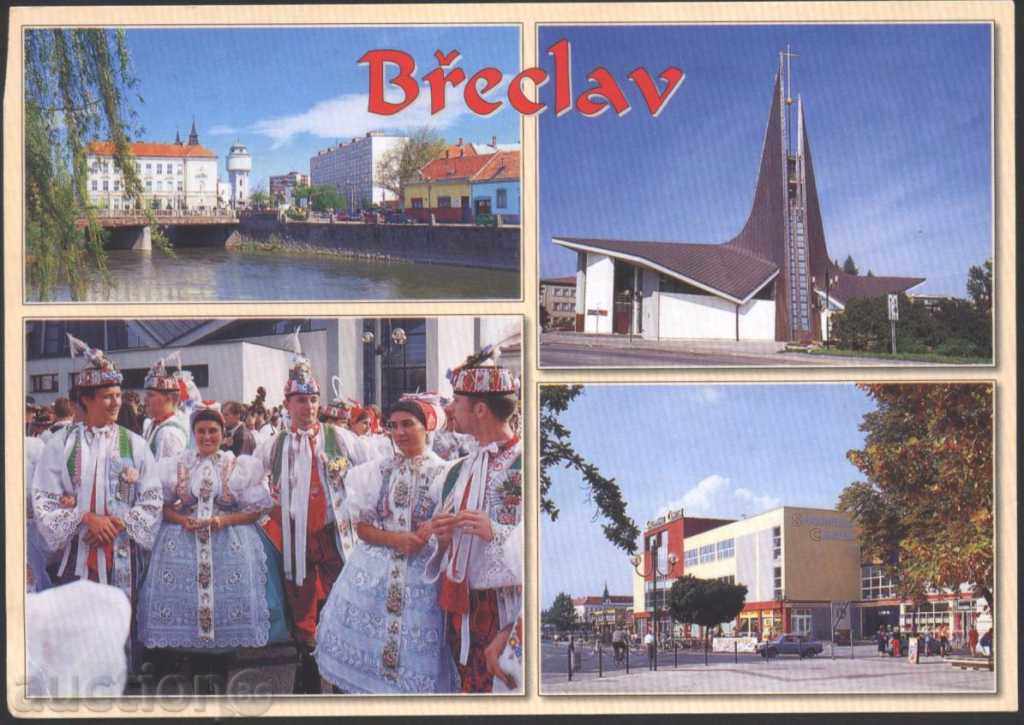 Пощенска картичка Брецлав от Чехия. Надписана.