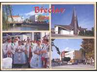 Breclav carte poștală din Republica Cehă. Oversigned.