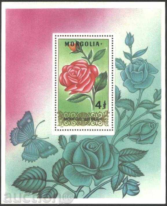 Καθαρό Roses 1988 μπλοκ της Μογγολίας