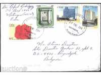 Пътувал  плик  с марки от Куба