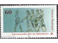 Чиста марка Международна година на инвалидите 1981 Германия