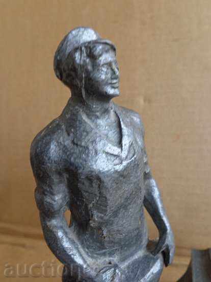 An inkwell with a figure of a blacksmith, a wounded social worker statuette of the NRB BKP - 5 An inkwell with a figure of a blacksmith, a wounded social worker statuette of the NRB BKP - 5