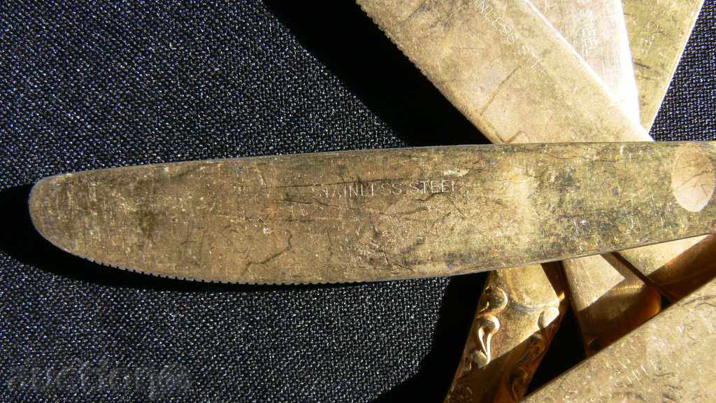 Auction Gold Plated 5pcs STAINLESS STEEL Auction Gold Plated 5pcs STAINLESS STEEL