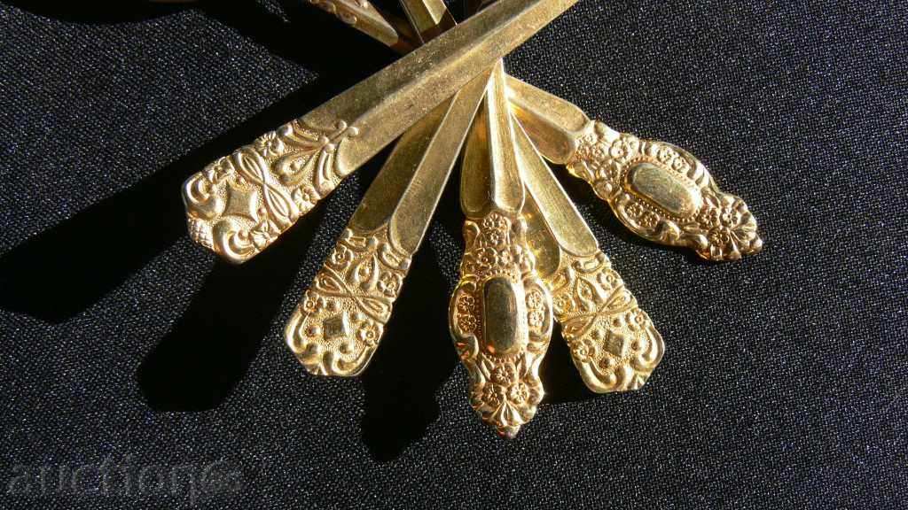 Auction Gold Plated 5pcs STAINLESS STEEL Auction Gold Plated 5pcs STAINLESS STEEL