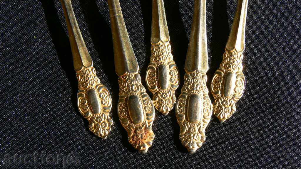 Auction Gold Plated 5pcs STAINLESS STEEL Auction Gold Plated 5pcs STAINLESS STEEL