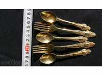 Gold Plated 5pcs STAINLESS STEEL