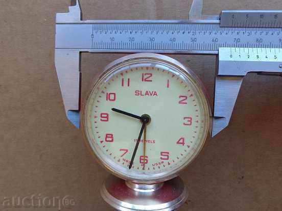 Desktop clock "GLORY", alarm clock - USSR, WORKS - 6 Desktop clock "GLORY", alarm clock - USSR, WORKS - 6