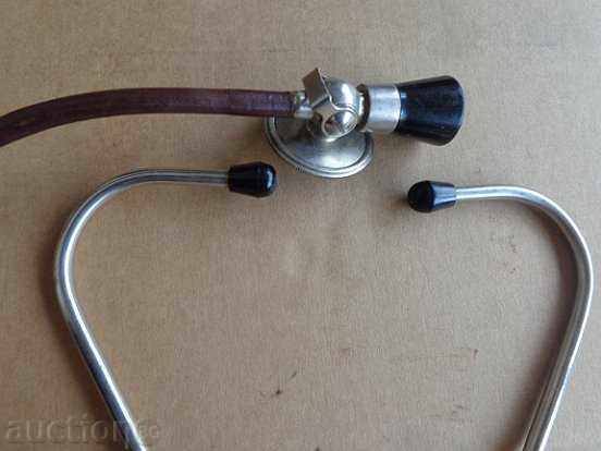Delivery of An old stethoscope headset of a pediatrician cardiologist Delivery of An old stethoscope headset of a pediatrician cardiologist