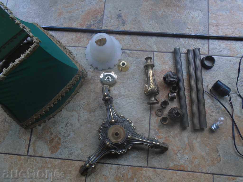 Όμορφη παλαιά BRONZE / BRASS LAMP HIGH - Nouveau - 5