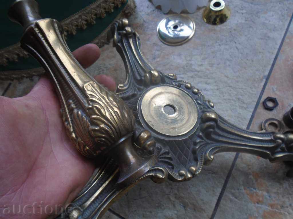 Όμορφη παλαιά BRONZE / BRASS LAMP HIGH - Nouveau - 6