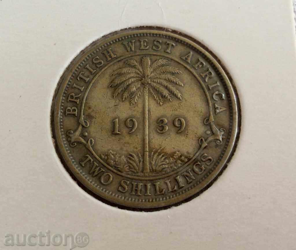 Британска Западна Африка 2 шилинга 1939г. Н.