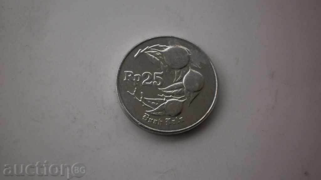 25 Rupii 1994 Indonezia cu preț € 0.77 | 1.51 BGN