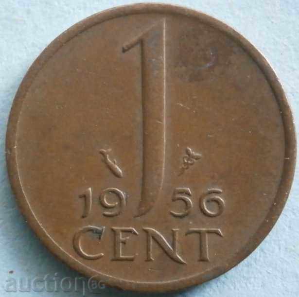 Netherlands 1 cent 1956
