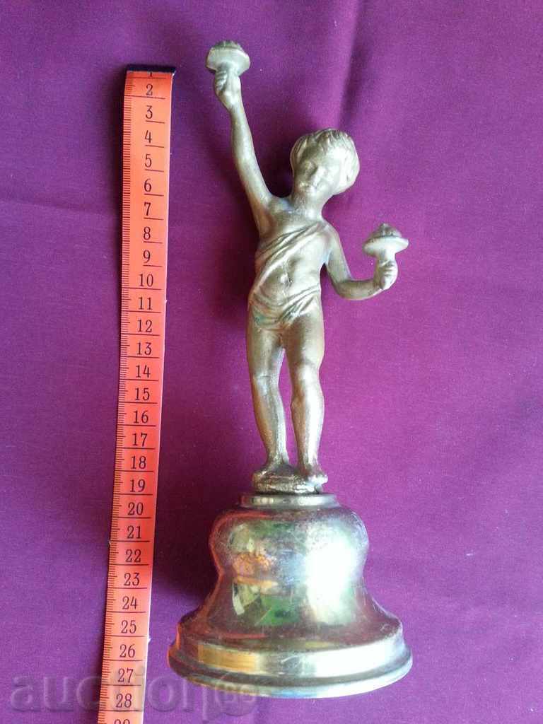 Delivery of Unique Old Bronze Statue Figure Boy