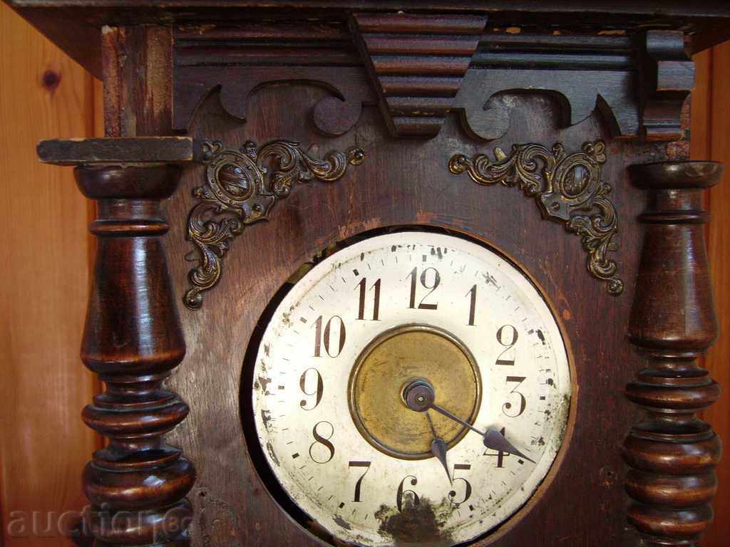 Auction Beautiful old-time clock-junghans with latern Auction Beautiful old-time clock-junghans with latern