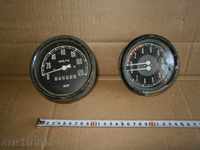 mileage and air pressure gauge retro vintage