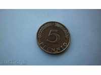 5 Pfennig 1950 F Germany
