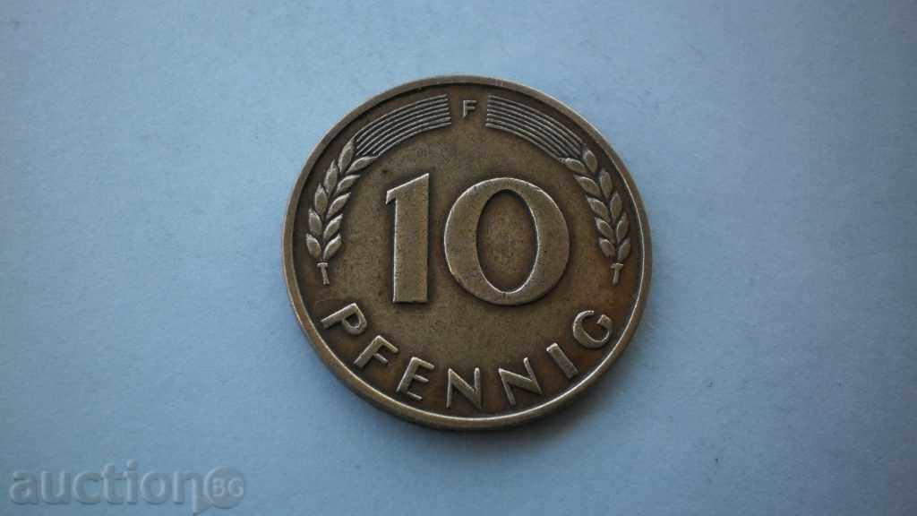 10 Pfeniga 1949 F Germania cu preț € 4.09 | 8.00 BGN