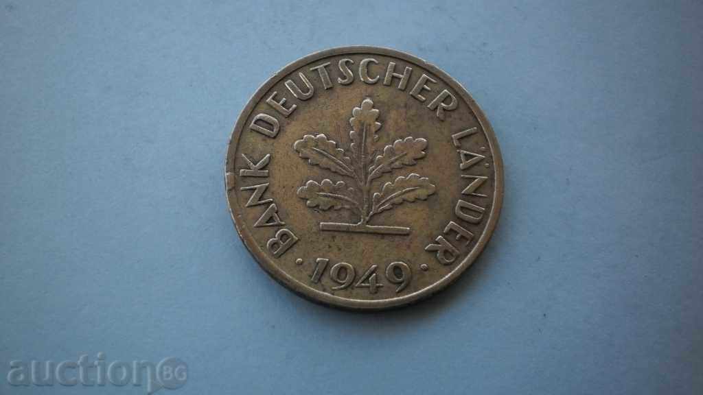 10 Pfeniga 1949 G Γερμανία
