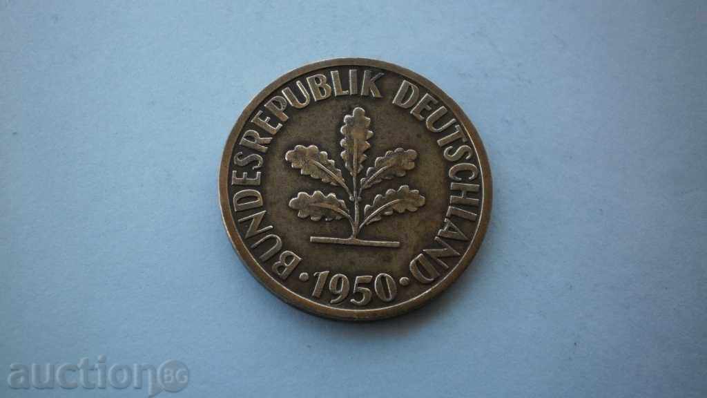 10 Pfeniga 1950 F Germania cu preț € 1.53 | 2.99 BGN