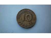 10 Pfeniga 1950 D Γερμανία