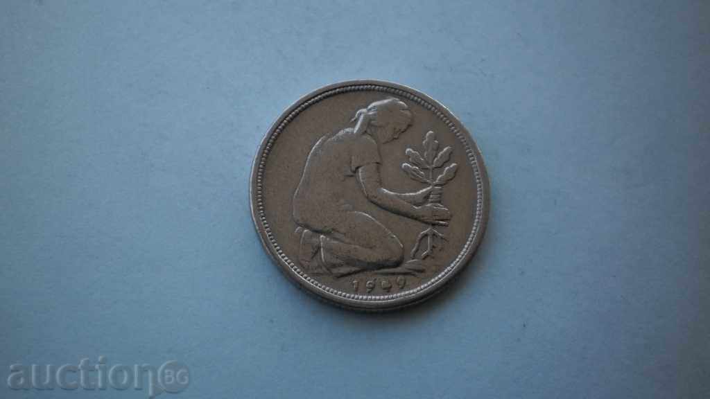 50 Pfeniga 1949 F Germania cu preț € 3.07 | 6.00 BGN